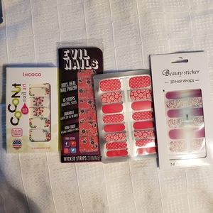 Pinks and reds Nail polish strips